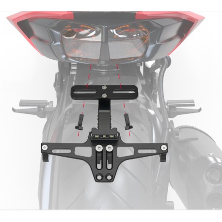 Support de plaque d'immatriculation de moto - Angle réglable - Pour YZF R1  R3 R6 R15 R25 Fz6 Mt-07 Mt 07